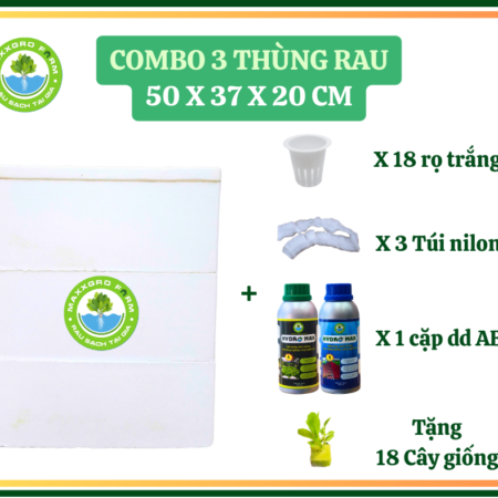 Kit 3Thùng - Có  AB - rau ăn lá